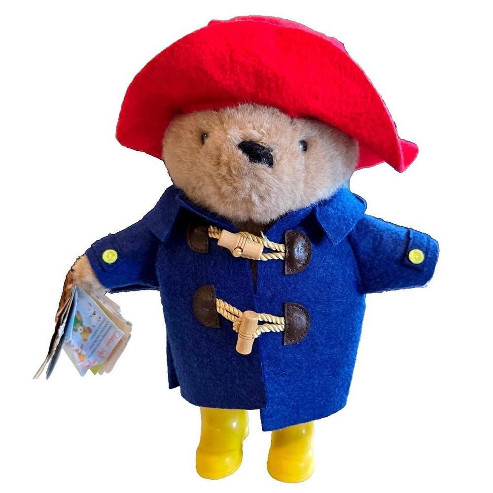 Classic Paddington Bear 10" Plush YOTTOY 2017 Red Hat Blue Coat Yellow Boots Tag